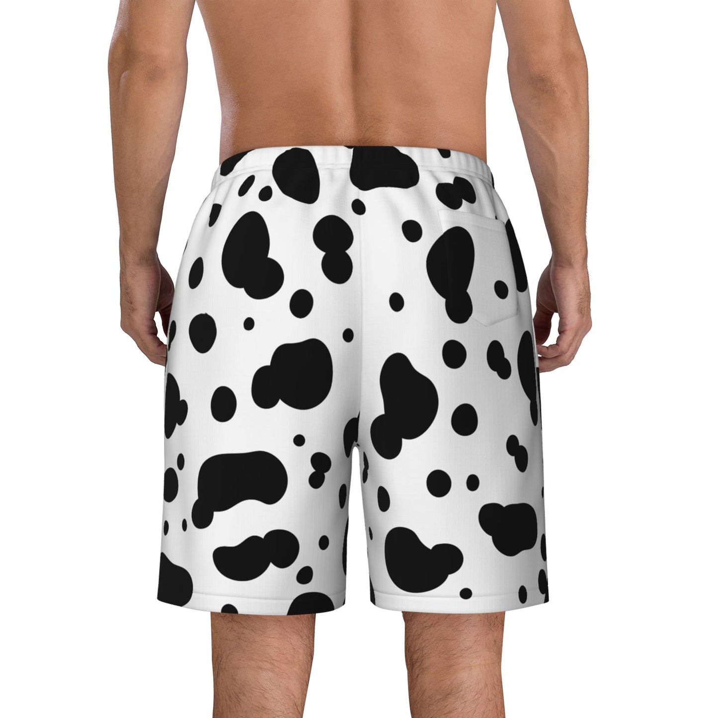 Cow Print Beach Shorts For Men