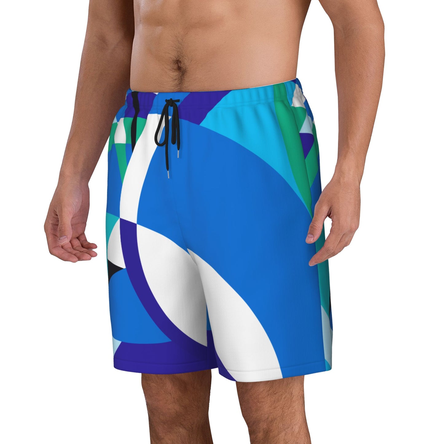 Curvature Geometry Men's Beach Shorts