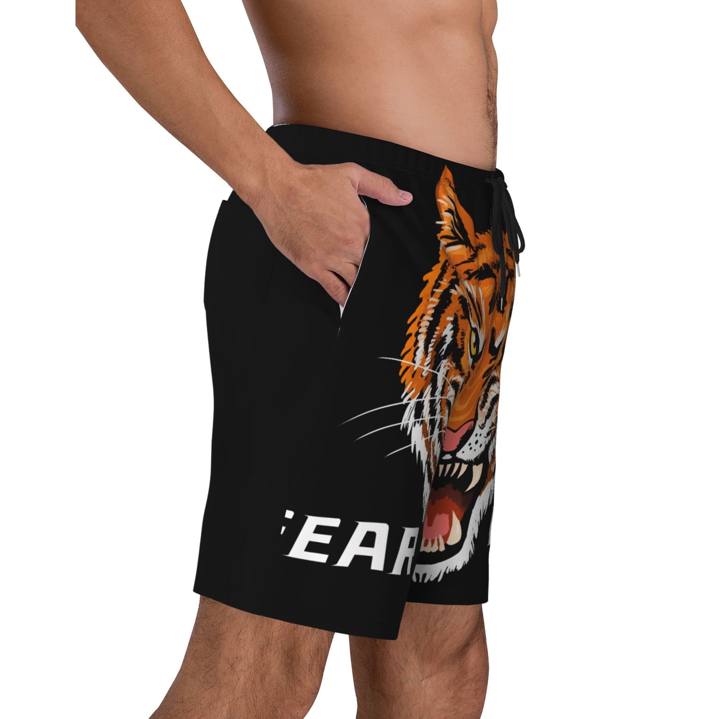 Tiger Printed Beach Shorts For Men