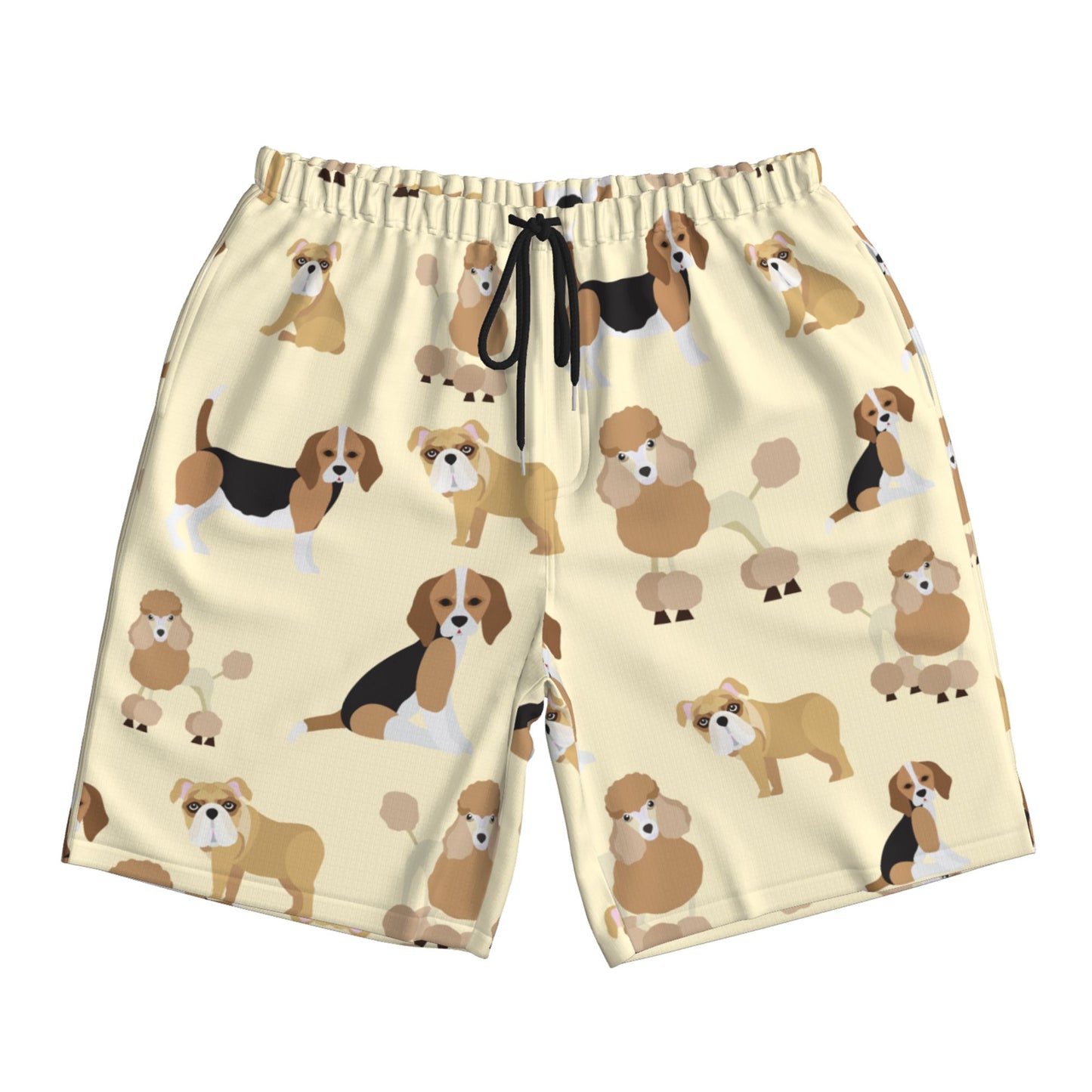 Dog Print Beach Shorts For Men