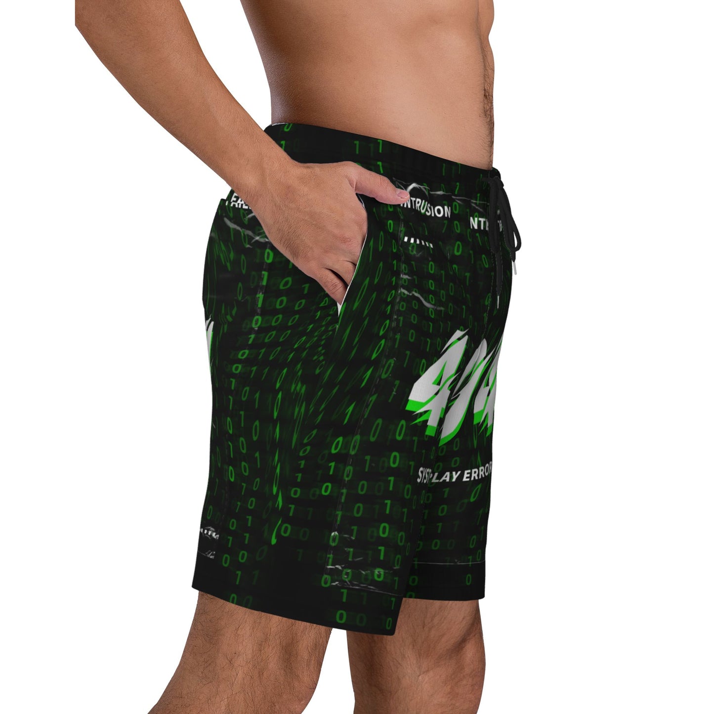 Code Print Beach Shorts For Men