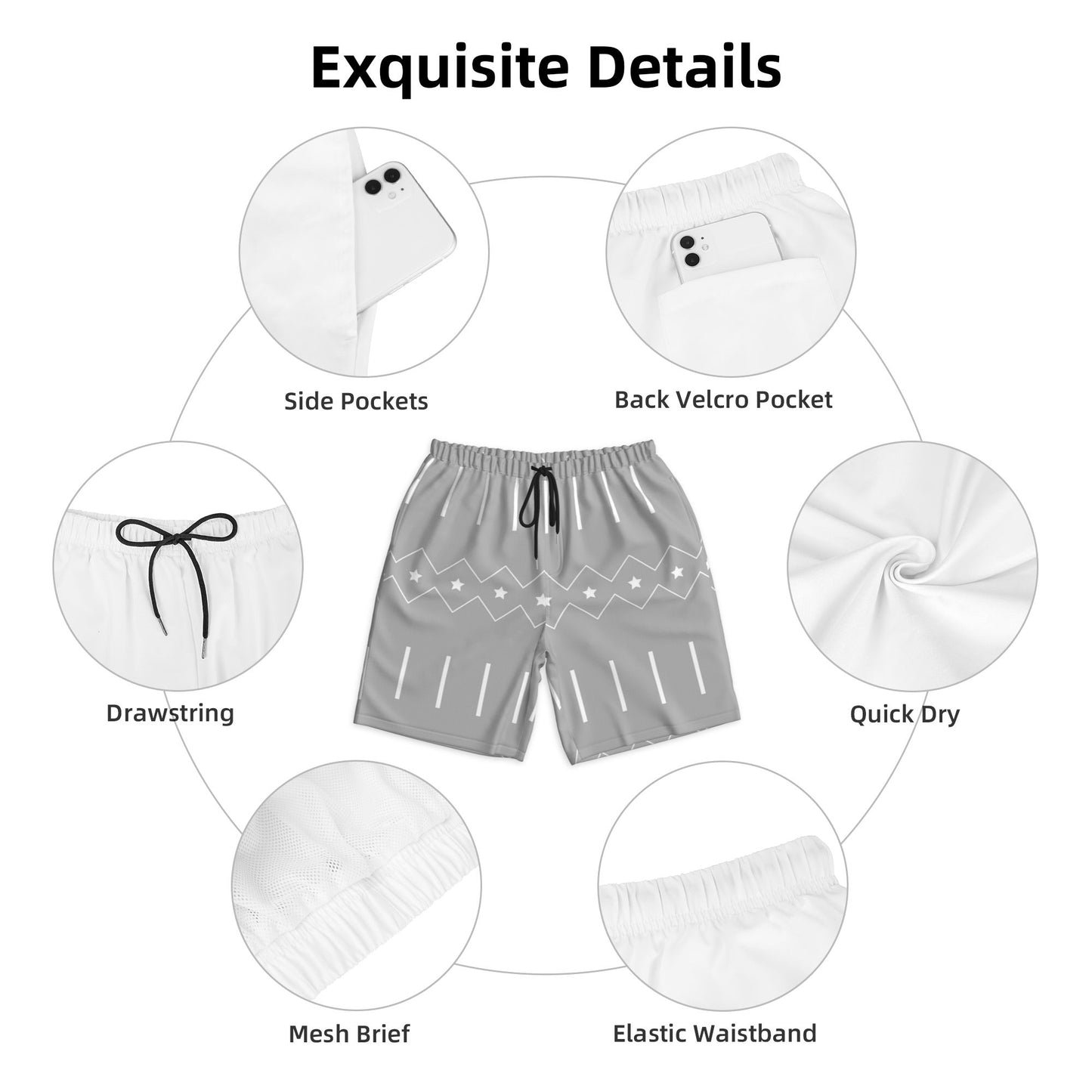 Stars And Stripes Beach Shorts For Men