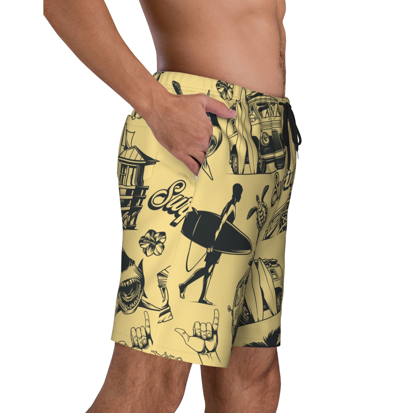 Surfing Design Men's Beach Shorts
