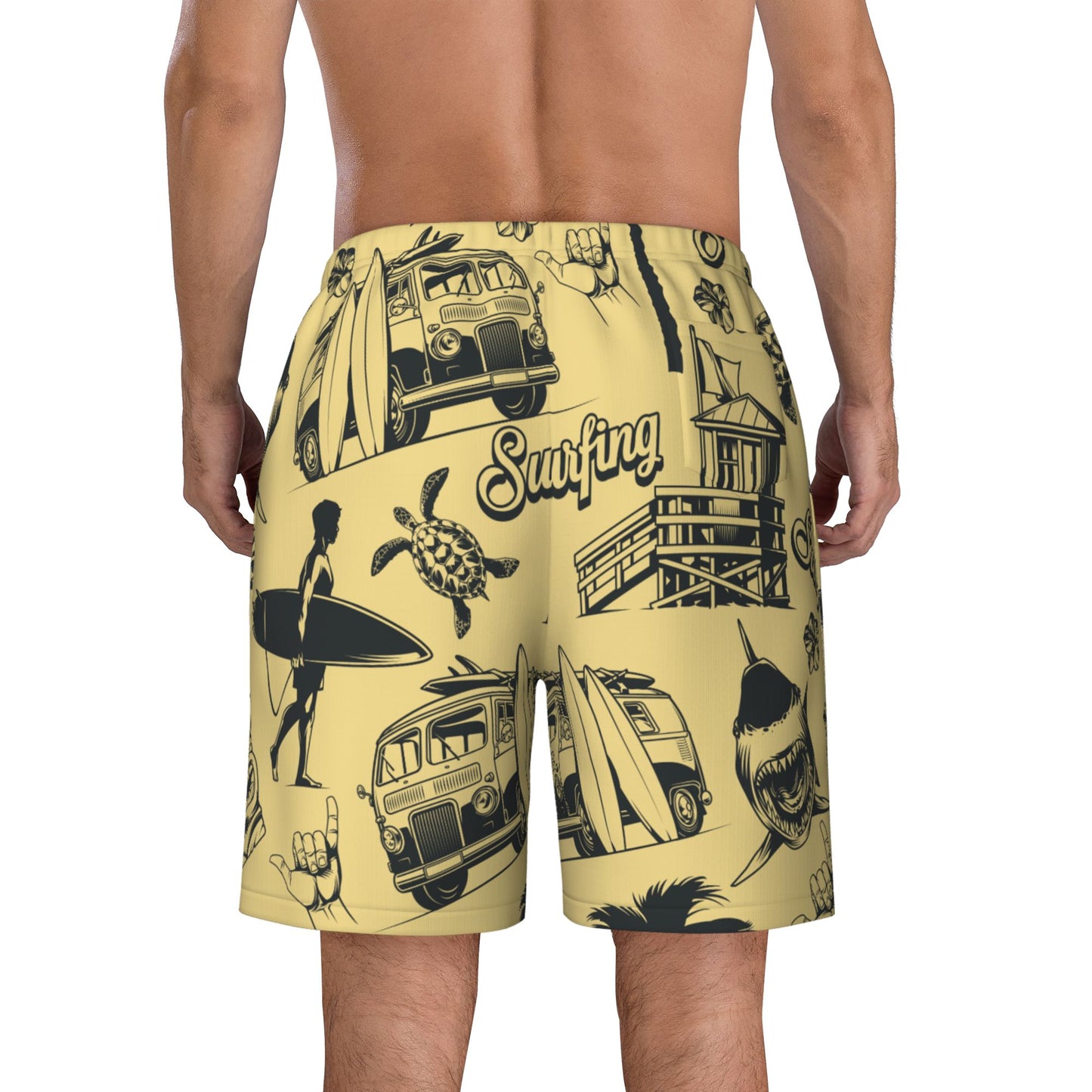 Surfing Design Men's Beach Shorts