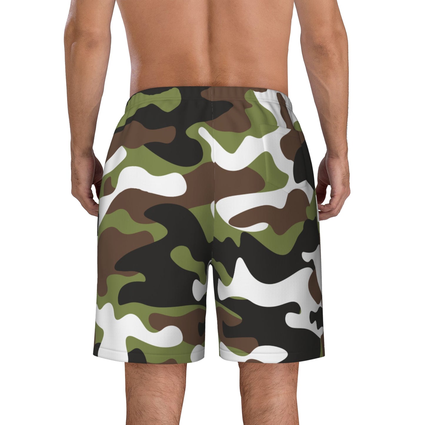 Camo Print Beach Shorts For Men