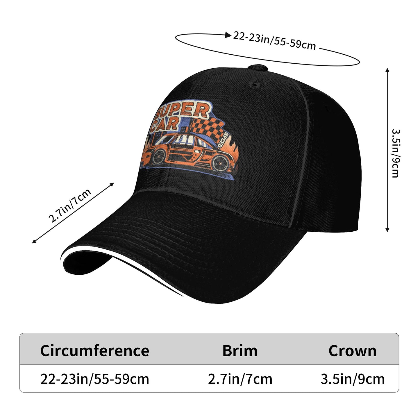 Super Car Baseball Caps For Women And Men