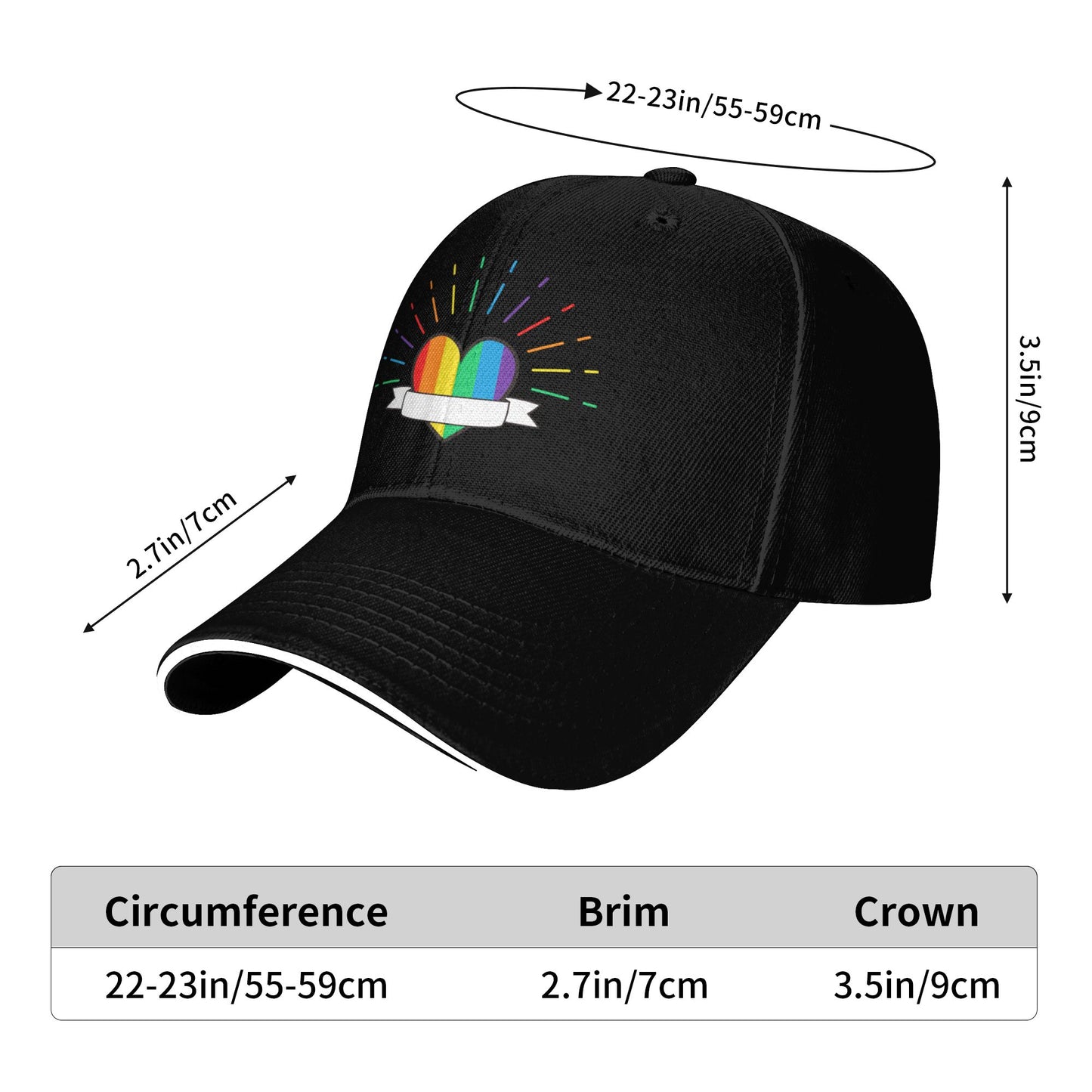 Rainbow Love Baseball Caps For Women And Men