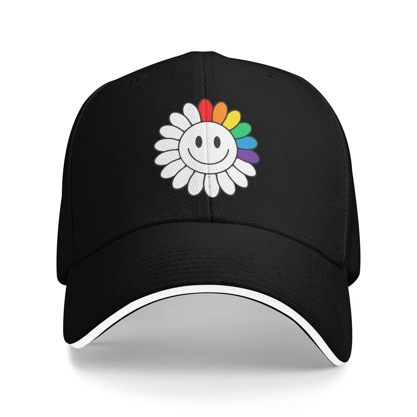 Flower Smiley Baseball Caps For Men And Women