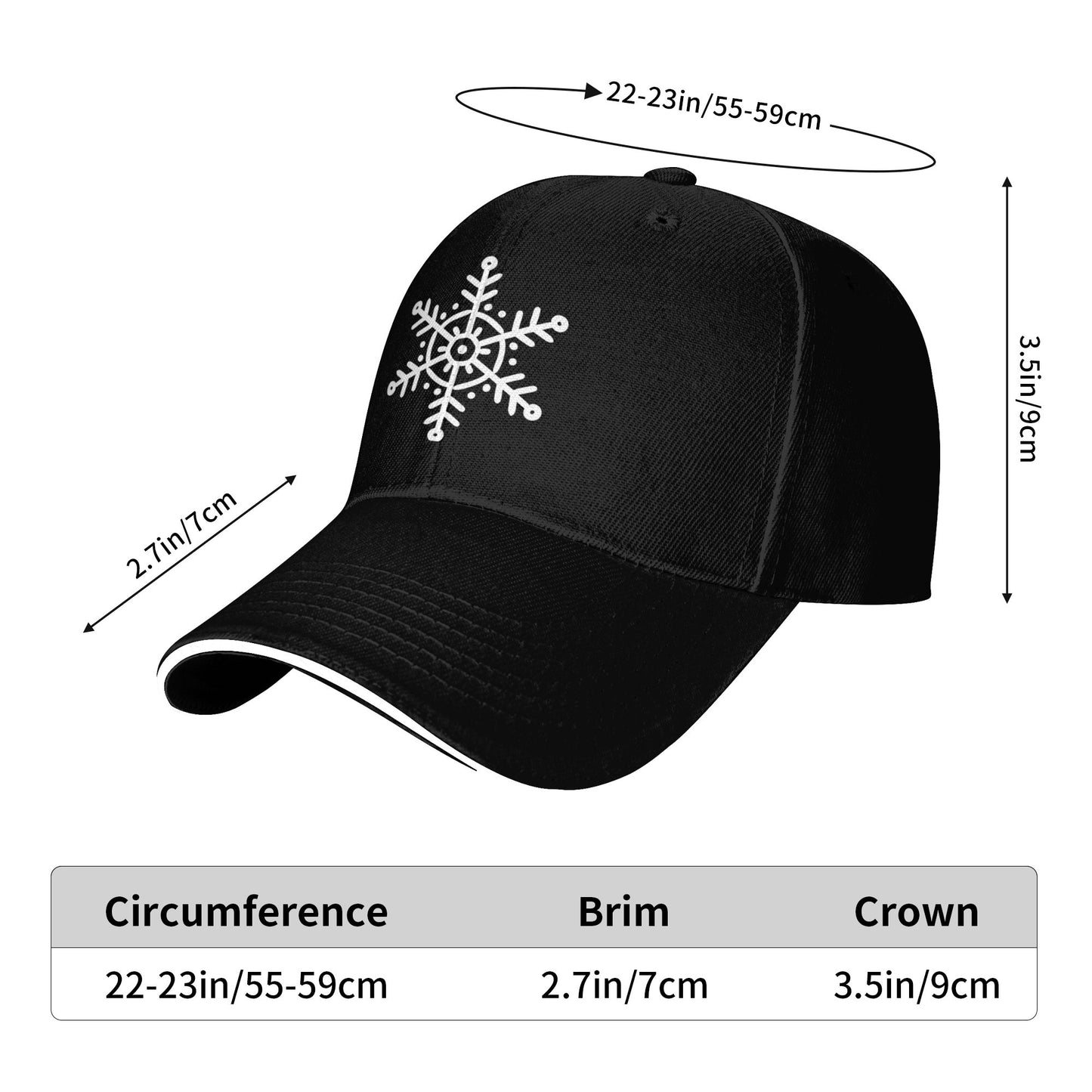 Snowflake Baseball Caps For Women And Men