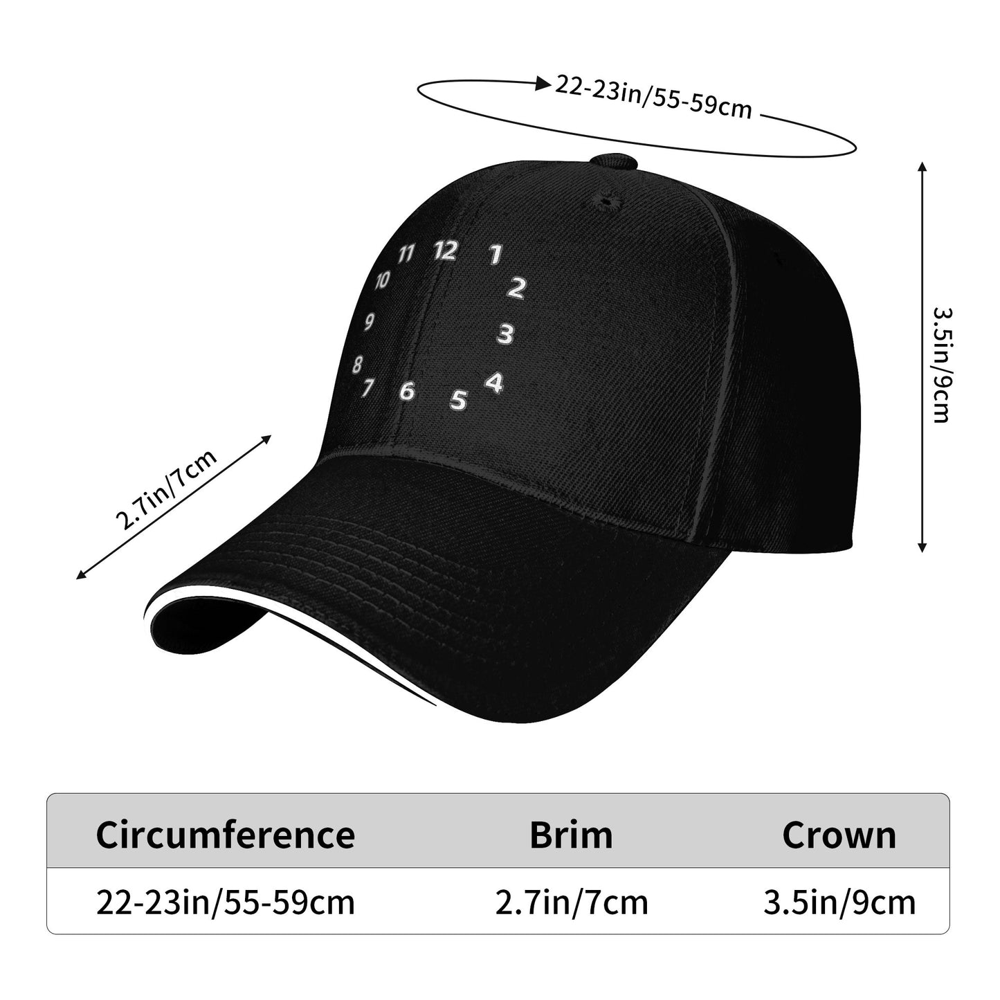 Clocks Baseball Caps For Men And Women