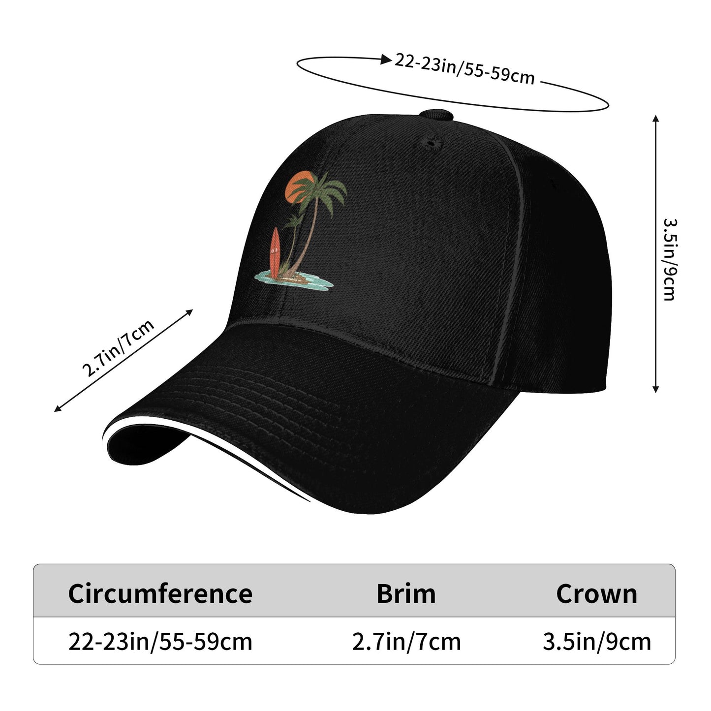 Coconut Tree Baseball Caps For Men And Women