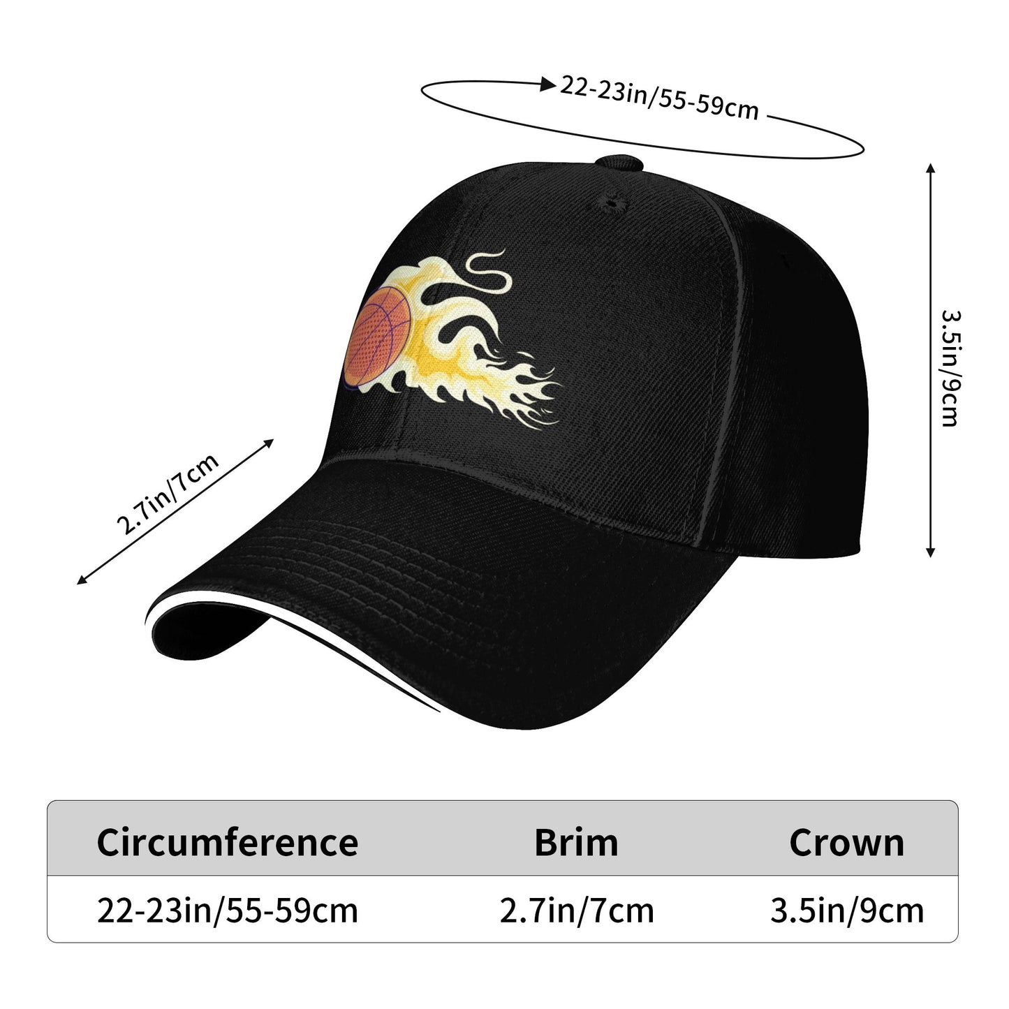 Basketball Design Baseball Caps For Men And Women
