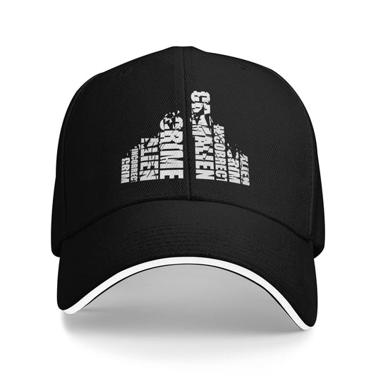 Typography Design Baseball Caps For Women And Men