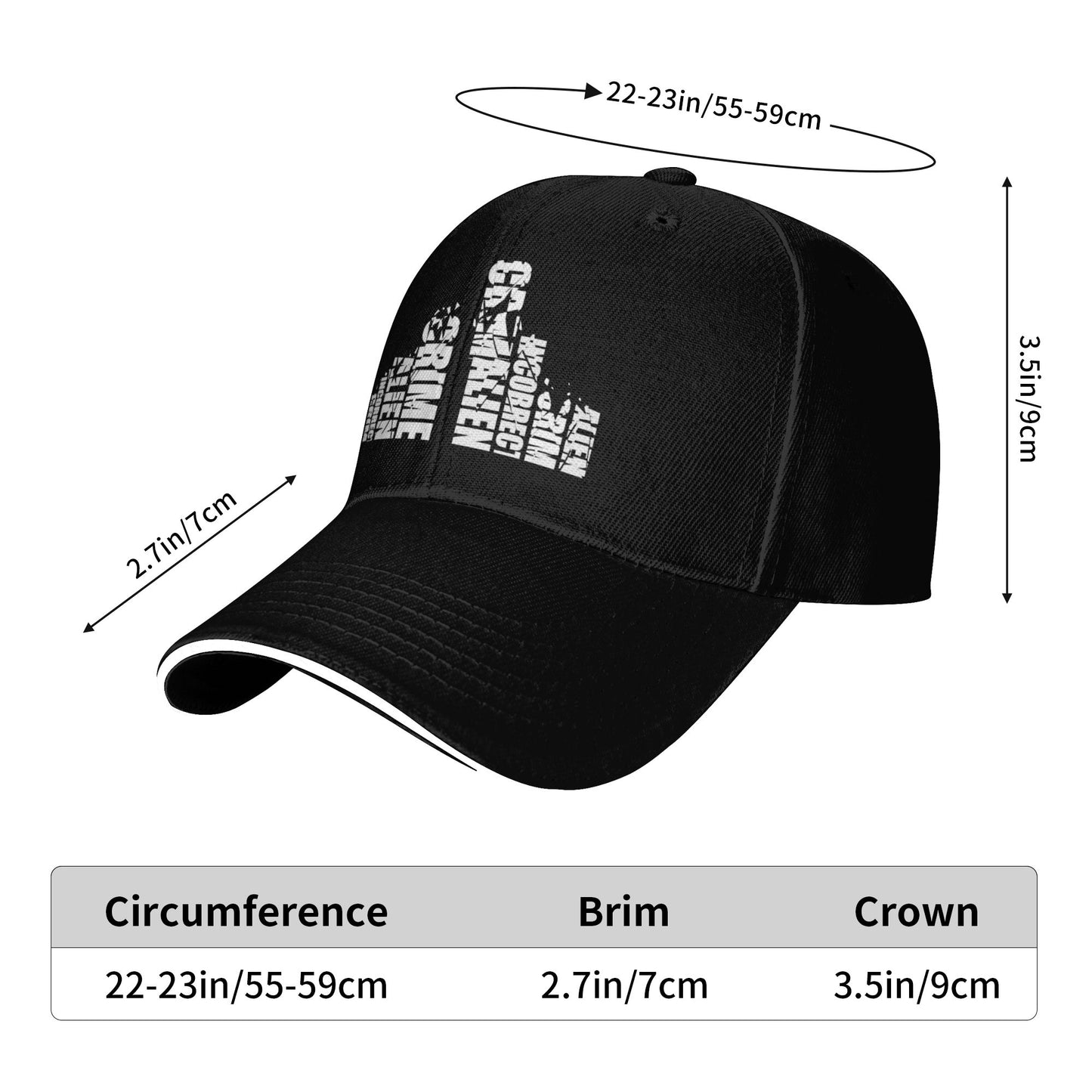 Typography Design Baseball Caps For Women And Men