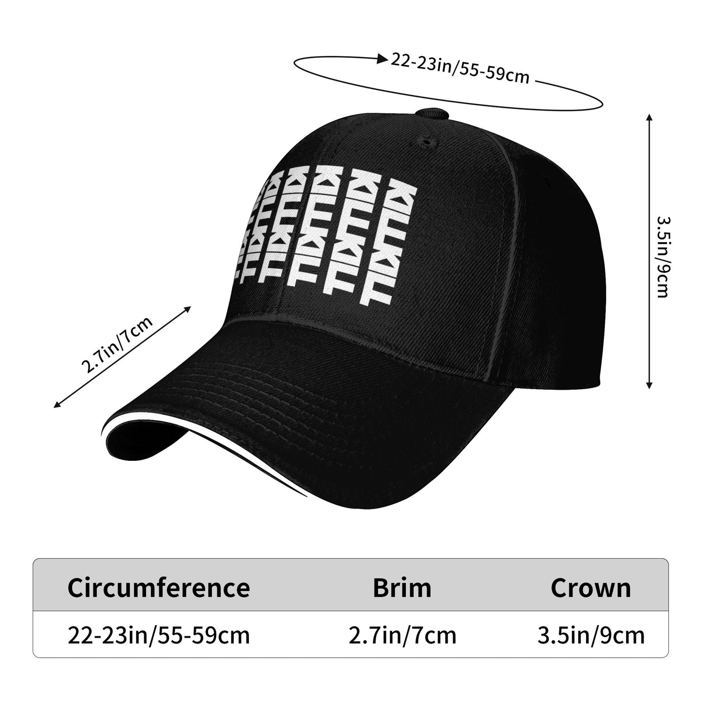 Text Graphics Baseball Caps For Men And Women