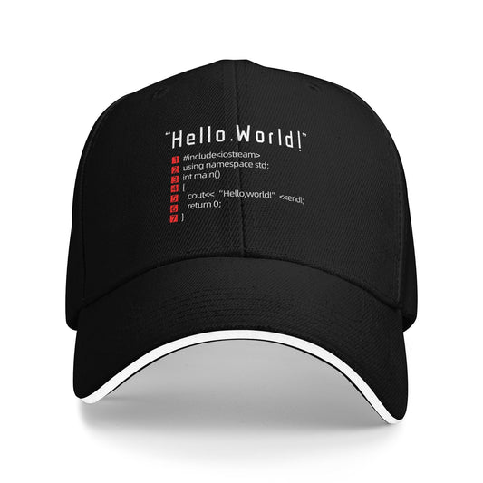 Hello World Baseball Caps For Men And Women