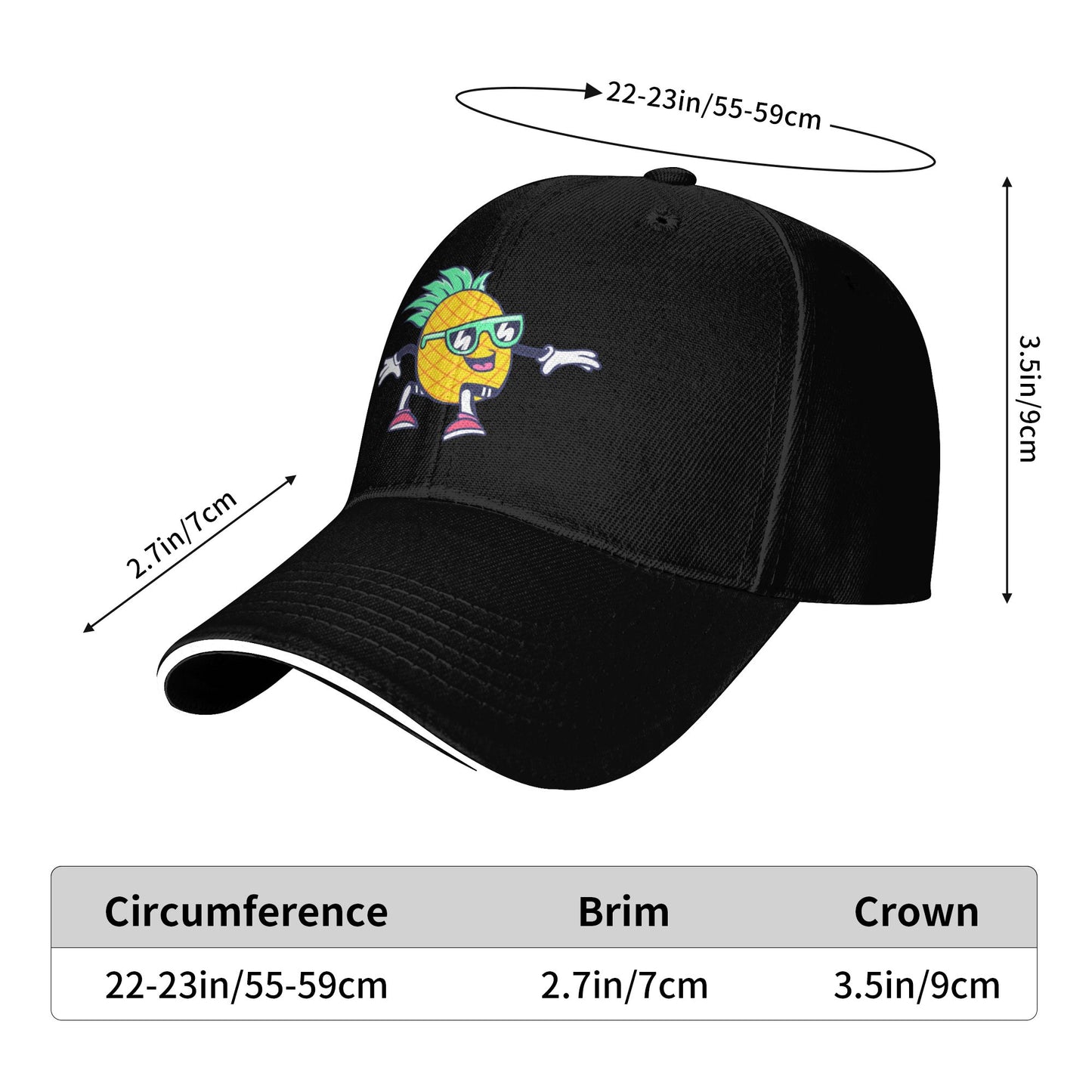 Fun Pineapple Baseball Caps For Men And Women