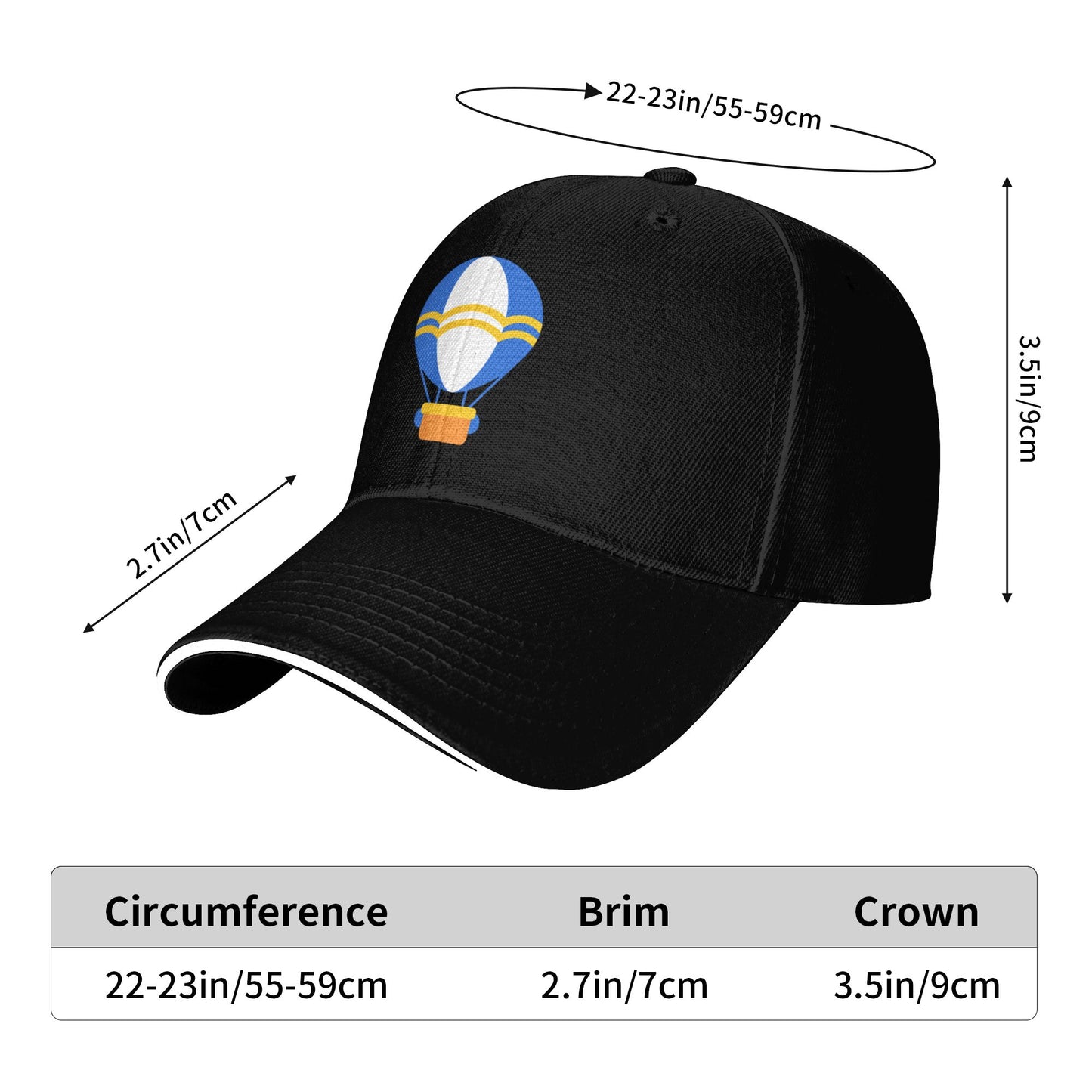 Hot Air Balloon Baseball Caps For Men And Women