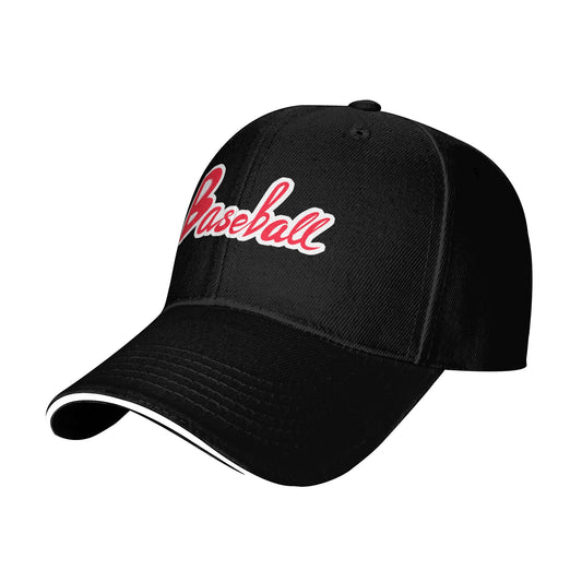 Baseball Word Design Baseball Caps For Men And Women