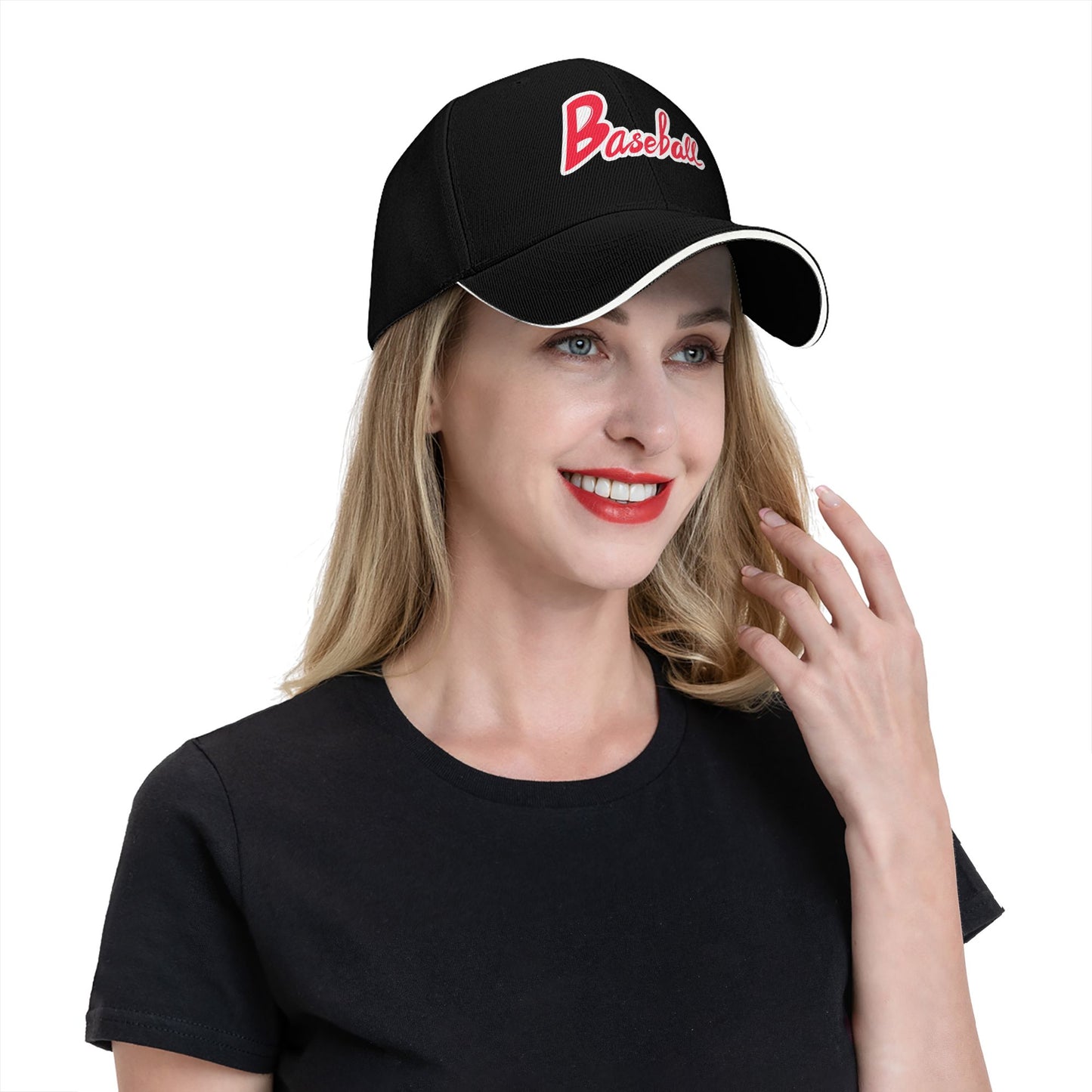Baseball Word Design Baseball Caps For Men And Women
