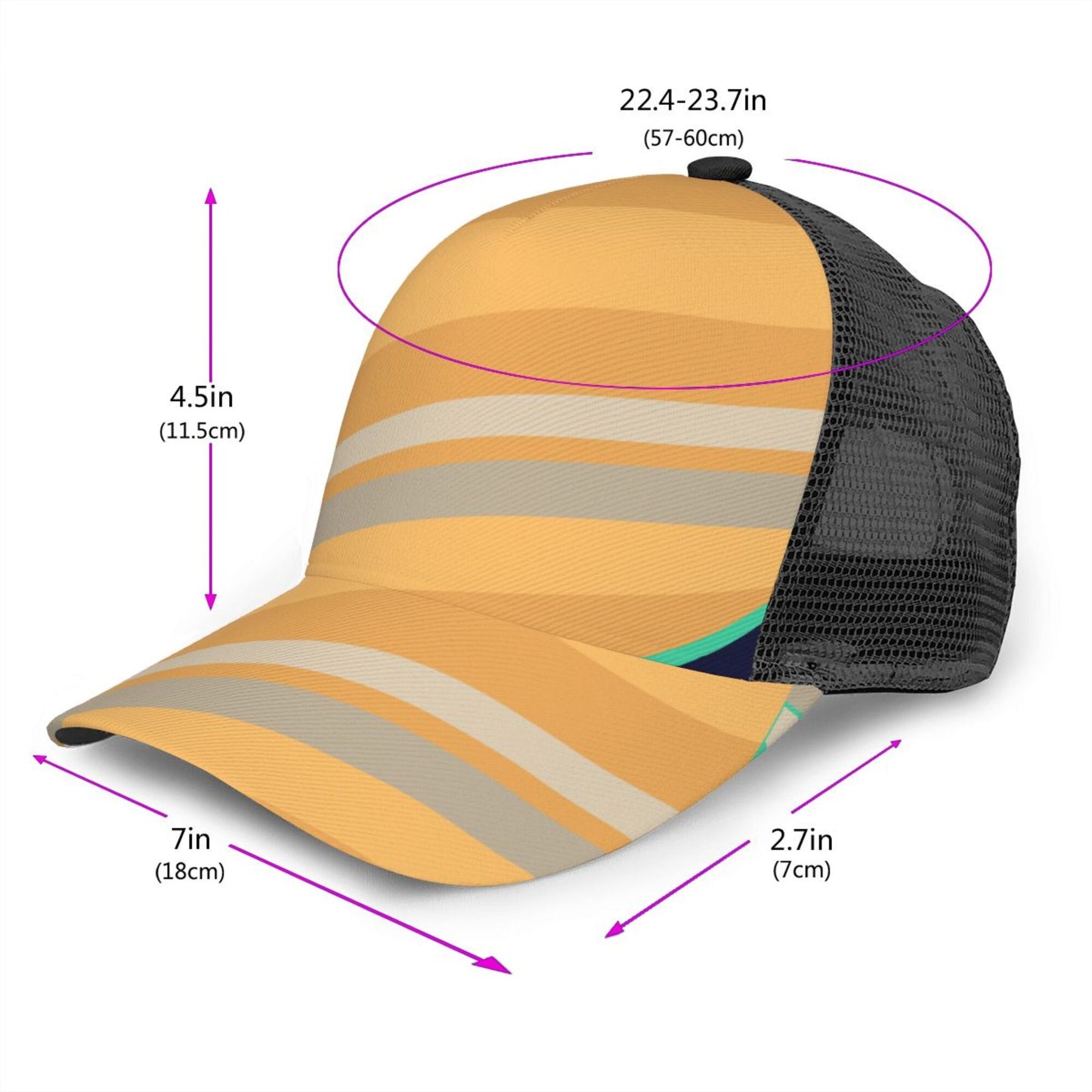 Colorful Stripes Baseball Hats For Men Or Women