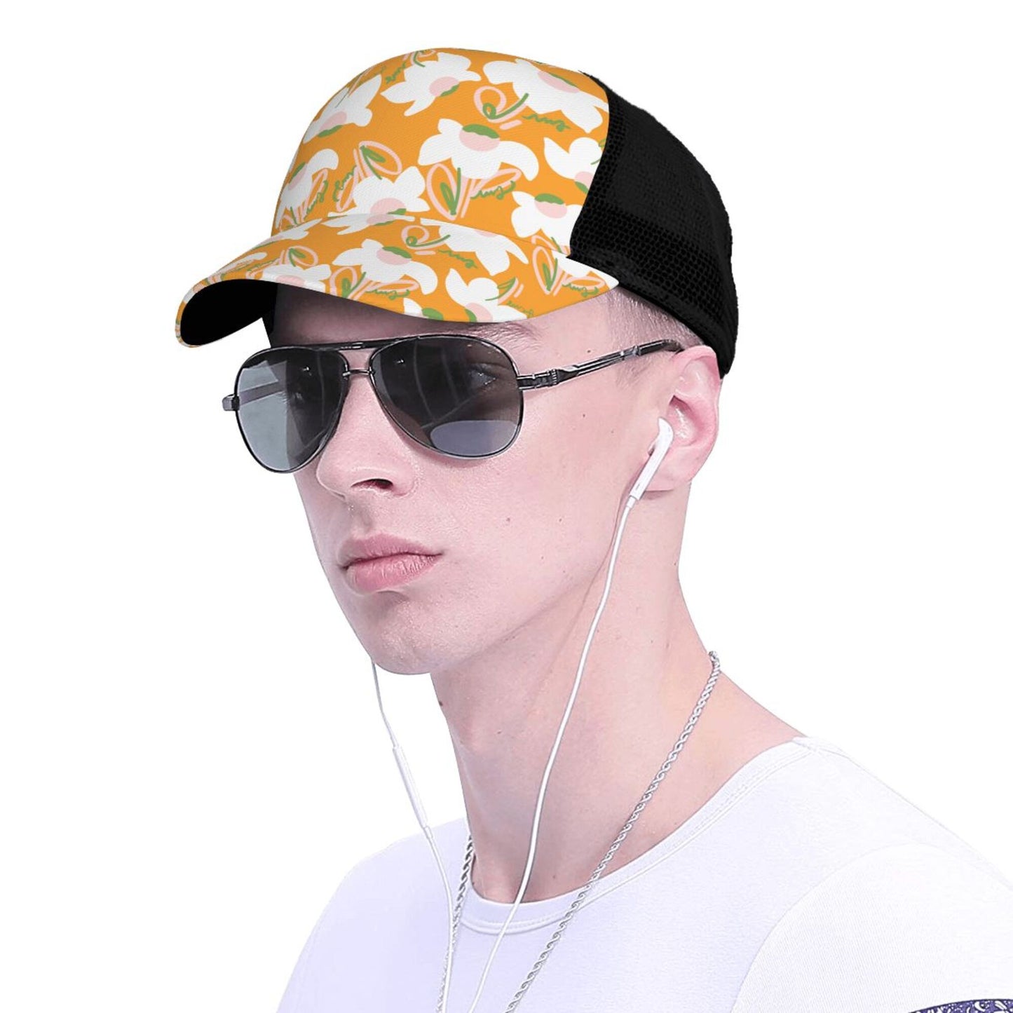 Flower Printed Baseball Hats For Men Or Women