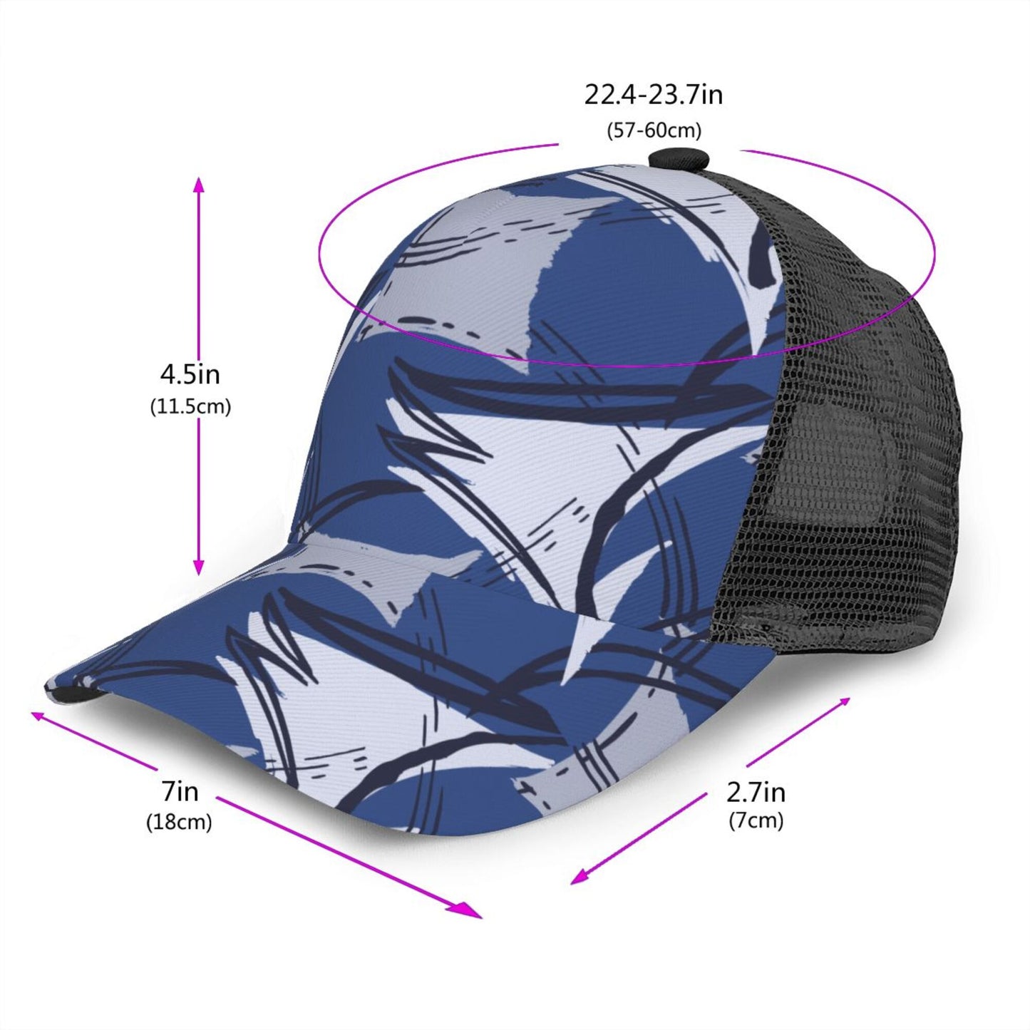 Geometric Pattern Baseball Hats For Men Or Women