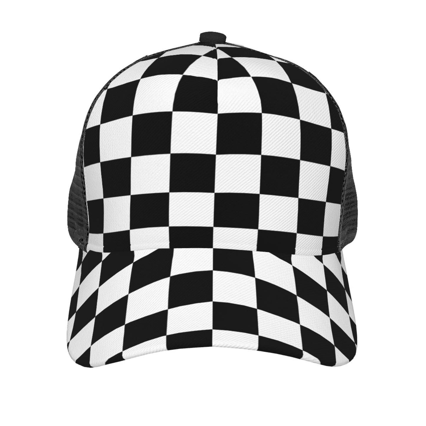 Black And white Checkered Baseball Hats For Men Or Women