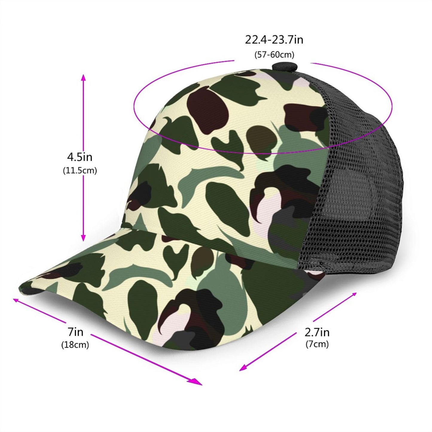 Camo Printed Baseball Hats For Men Or Women