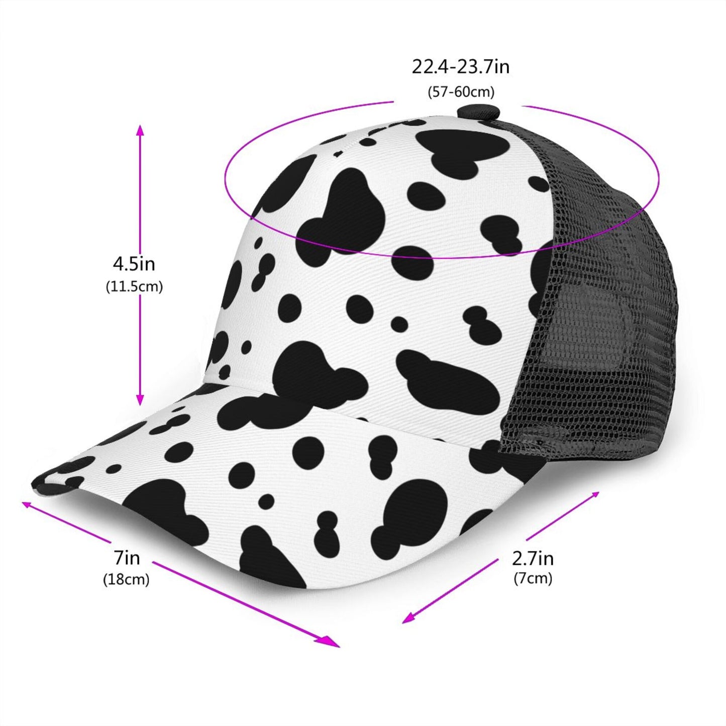Cow Design Baseball Hats For Men Or Women