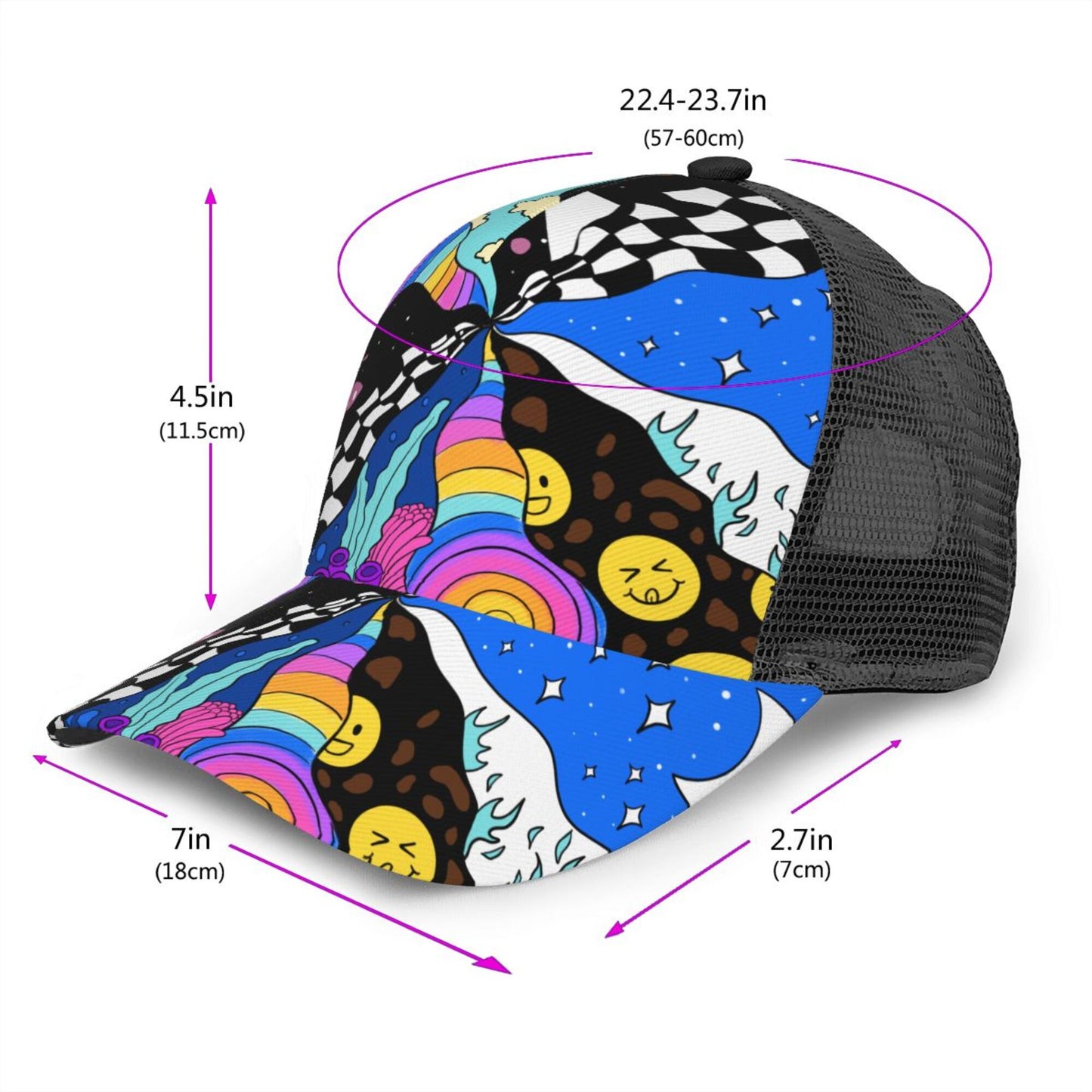 Colorful Design Baseball Hats For Men Or Women