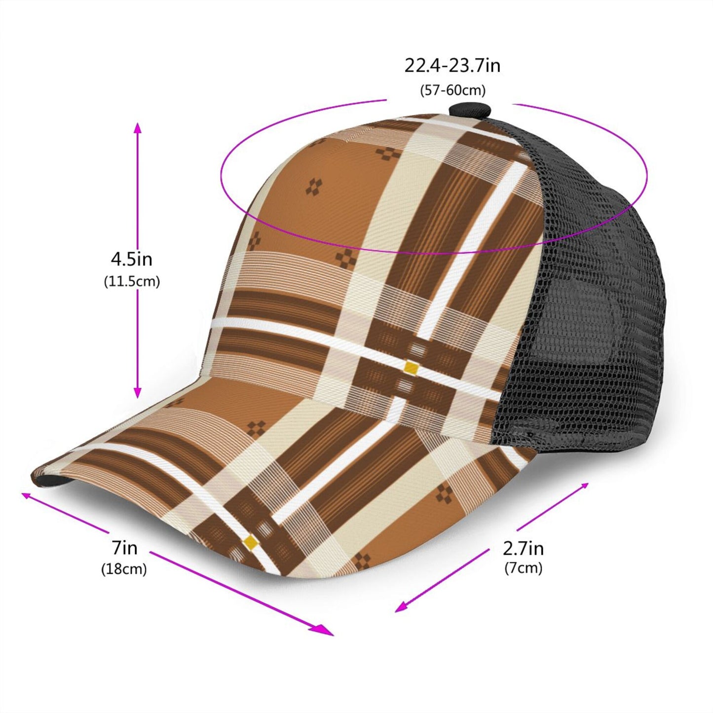 Checkered Baseball Hats For Men Or Women