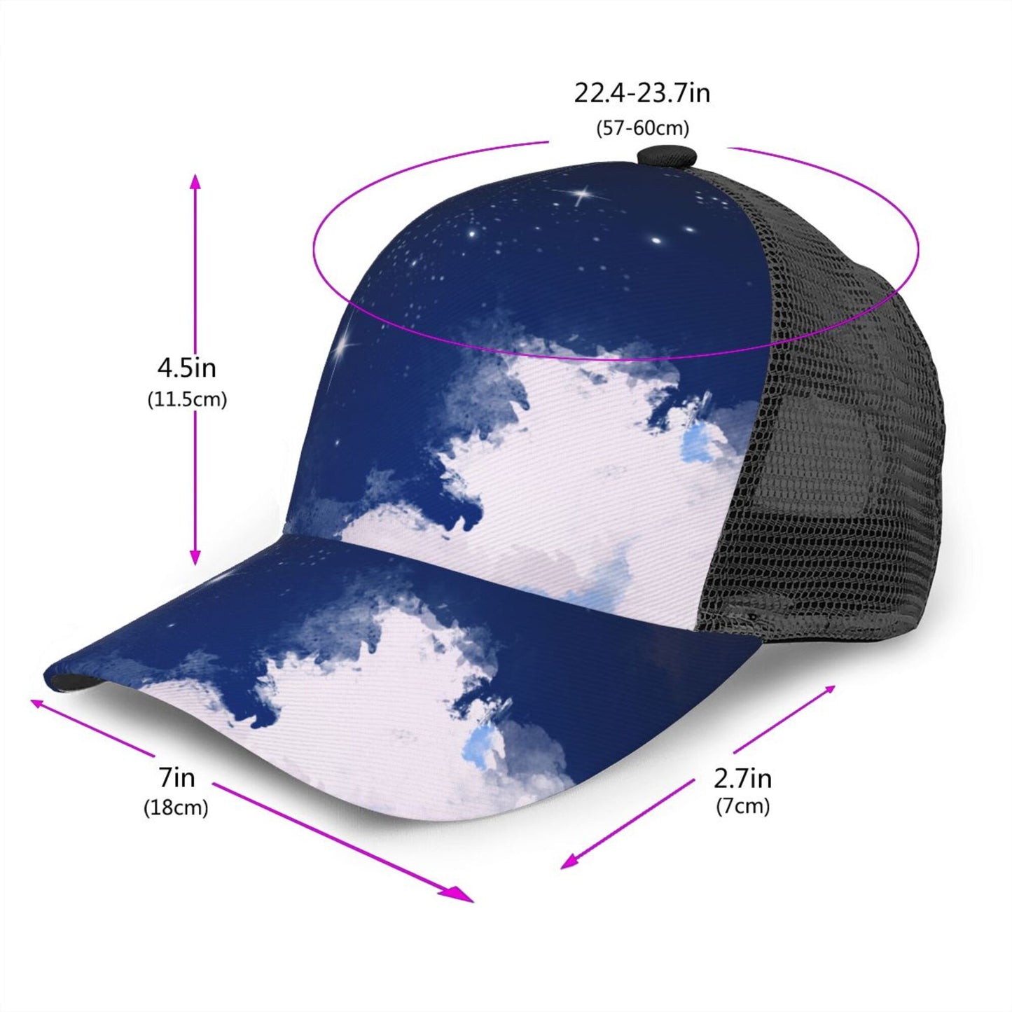 Starry Design Baseball Hats For Men Or Women
