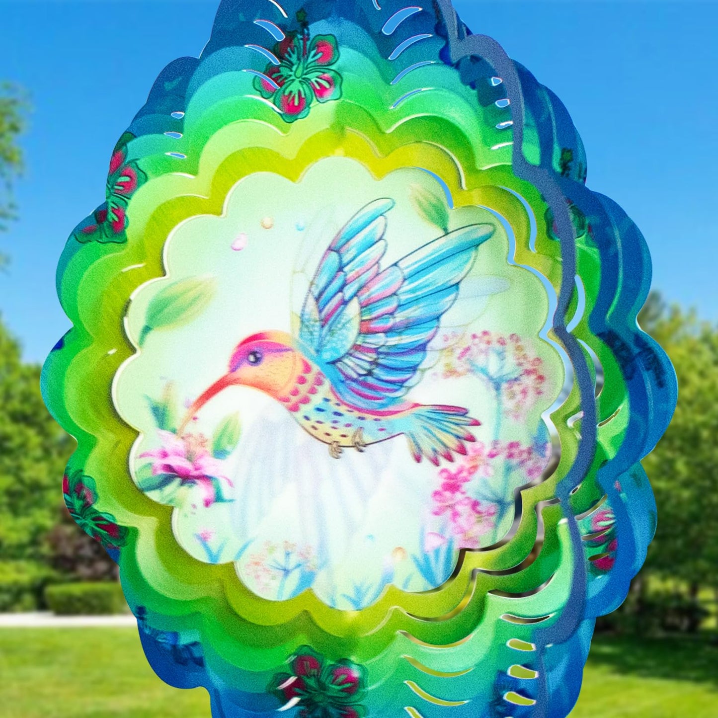 Butterfly Large Metal Wind Spinners - Butterfly Gifts for Women Mom Grandma Wife,15 inch Hanging Wind Spinner for Outdoor & Indoor Decorations,Wind Spinner for Christmas Ornament Gifts