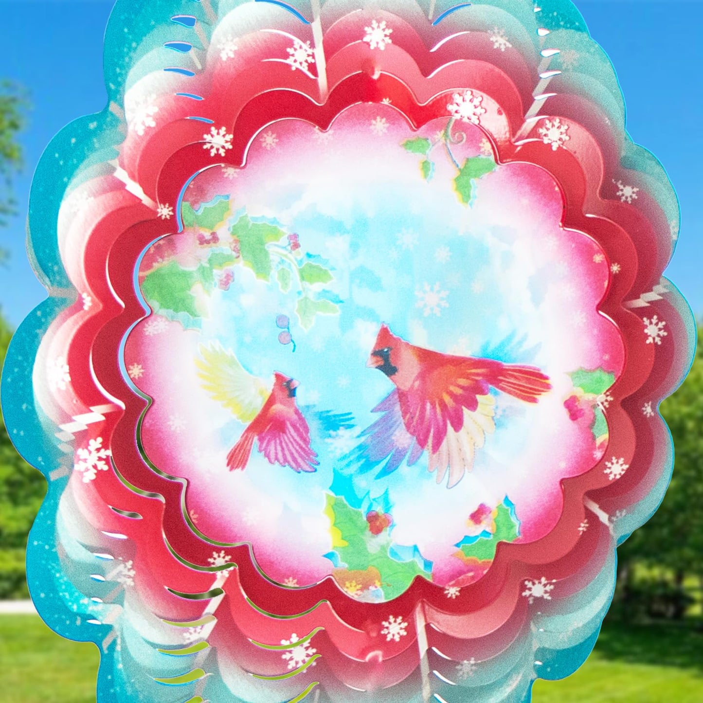 Butterfly Large Metal Wind Spinners - Butterfly Gifts for Women Mom Grandma Wife,15 inch Hanging Wind Spinner for Outdoor & Indoor Decorations,Wind Spinner for Christmas Ornament Gifts