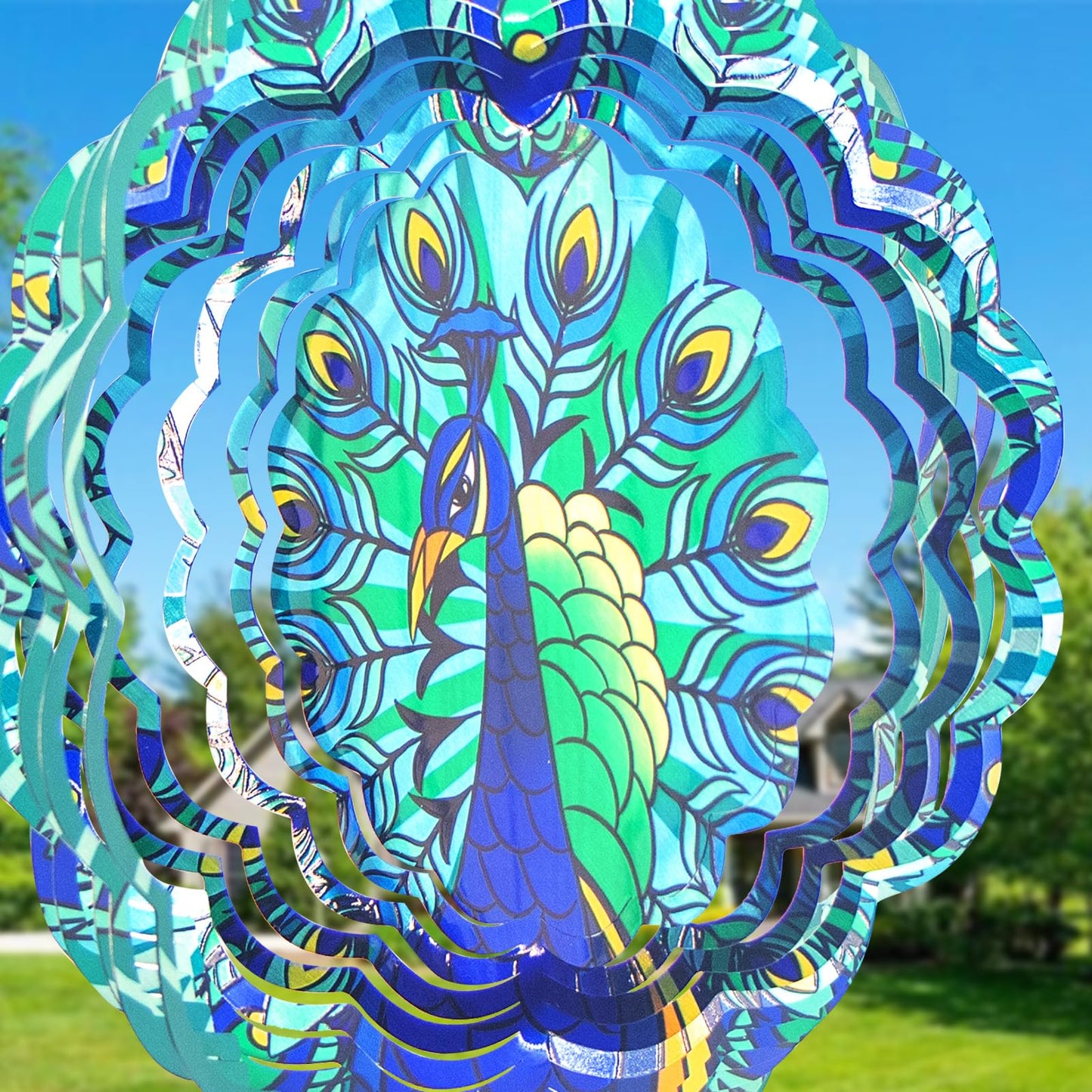 Butterfly Large Metal Wind Spinners - Butterfly Gifts for Women Mom Grandma Wife,15 inch Hanging Wind Spinner for Outdoor & Indoor Decorations,Wind Spinner for Christmas Ornament Gifts