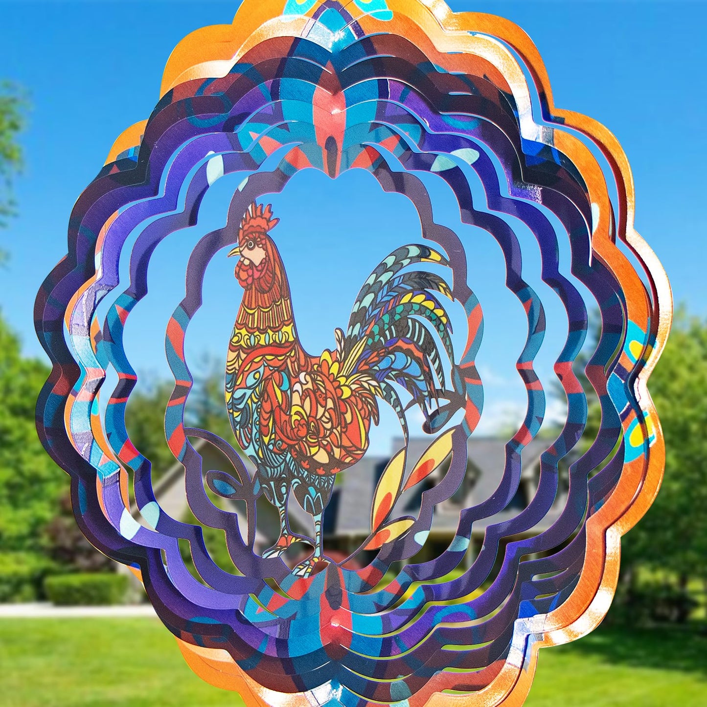 Butterfly Large Metal Wind Spinners - Butterfly Gifts for Women Mom Grandma Wife,15 inch Hanging Wind Spinner for Outdoor & Indoor Decorations,Wind Spinner for Christmas Ornament Gifts