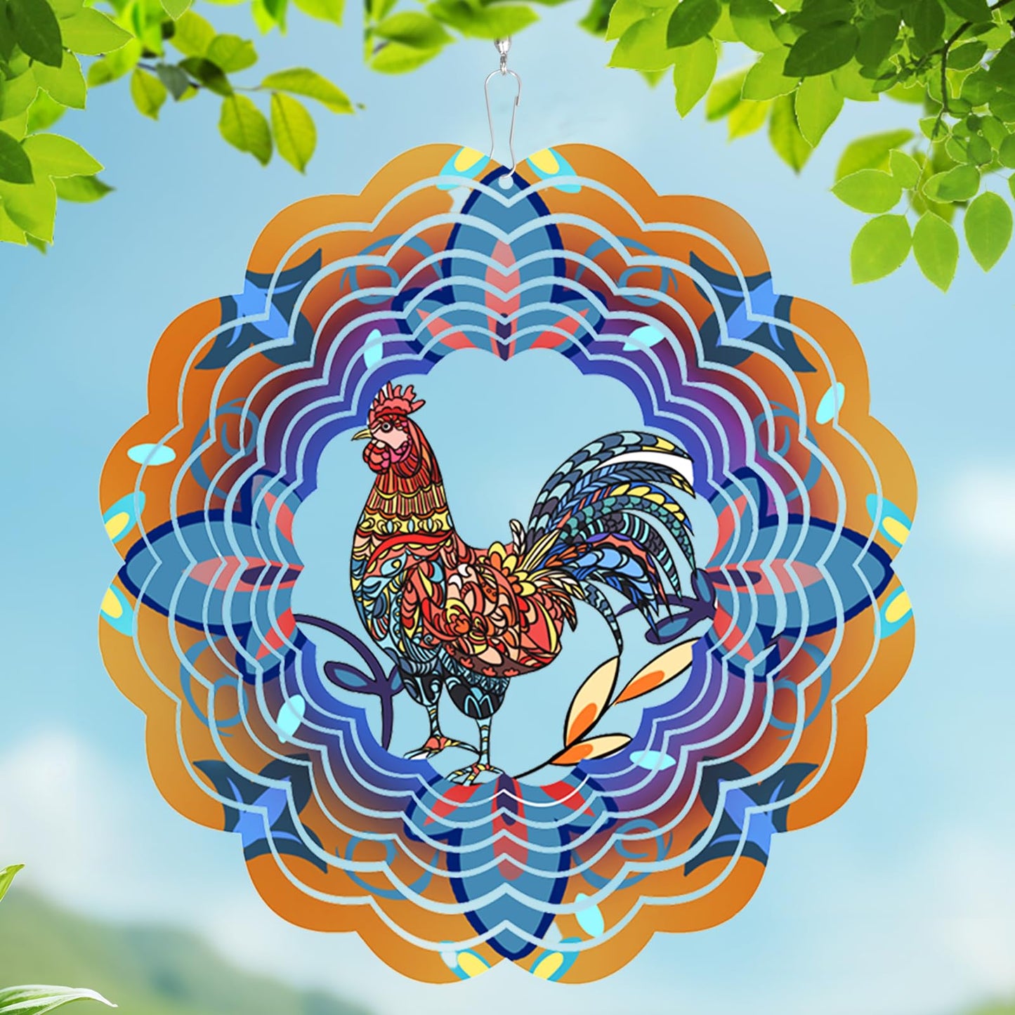 Butterfly Large Metal Wind Spinners - Butterfly Gifts for Women Mom Grandma Wife,15 inch Hanging Wind Spinner for Outdoor & Indoor Decorations,Wind Spinner for Christmas Ornament Gifts