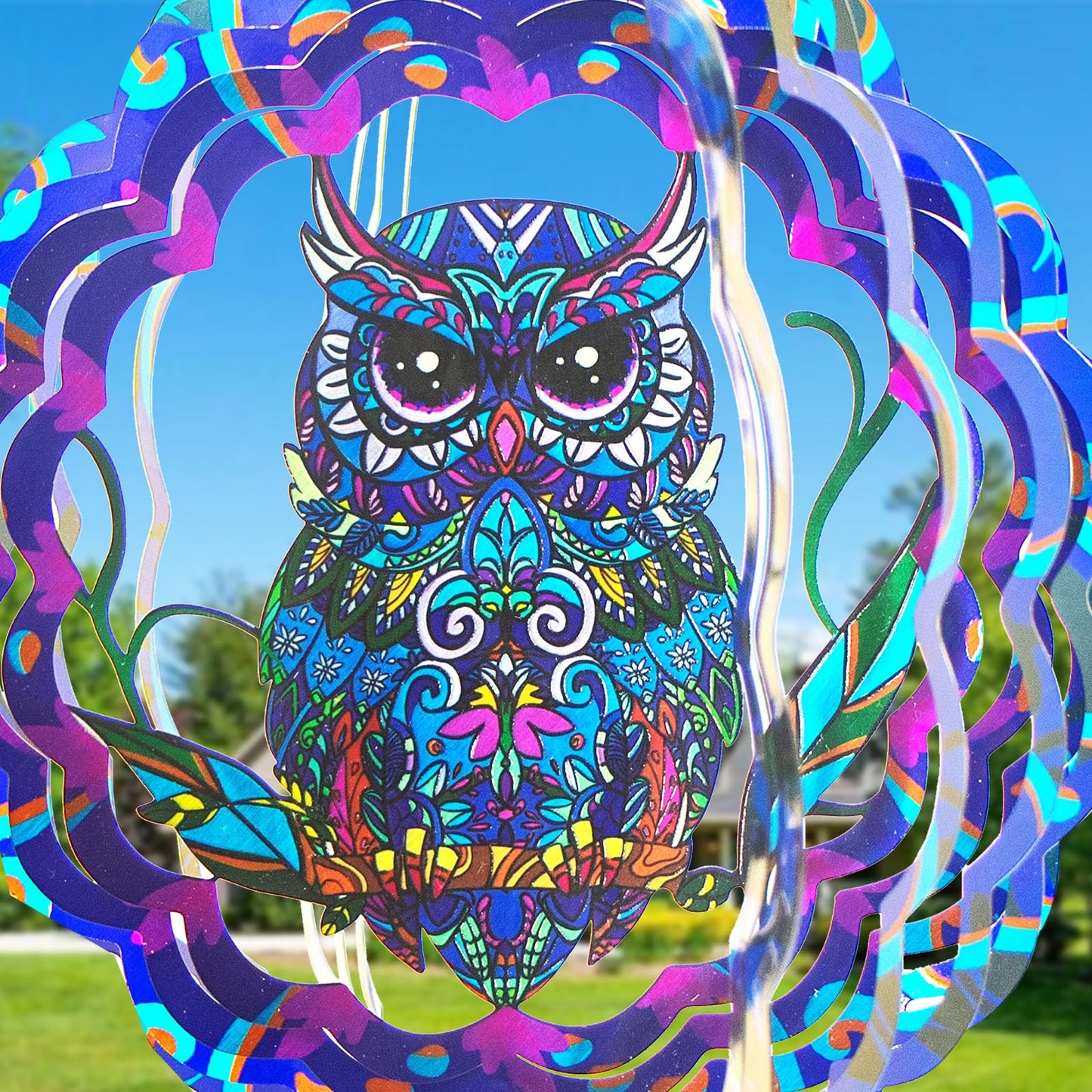 Butterfly Large Metal Wind Spinners - Butterfly Gifts for Women Mom Grandma Wife,15 inch Hanging Wind Spinner for Outdoor & Indoor Decorations,Wind Spinner for Christmas Ornament Gifts