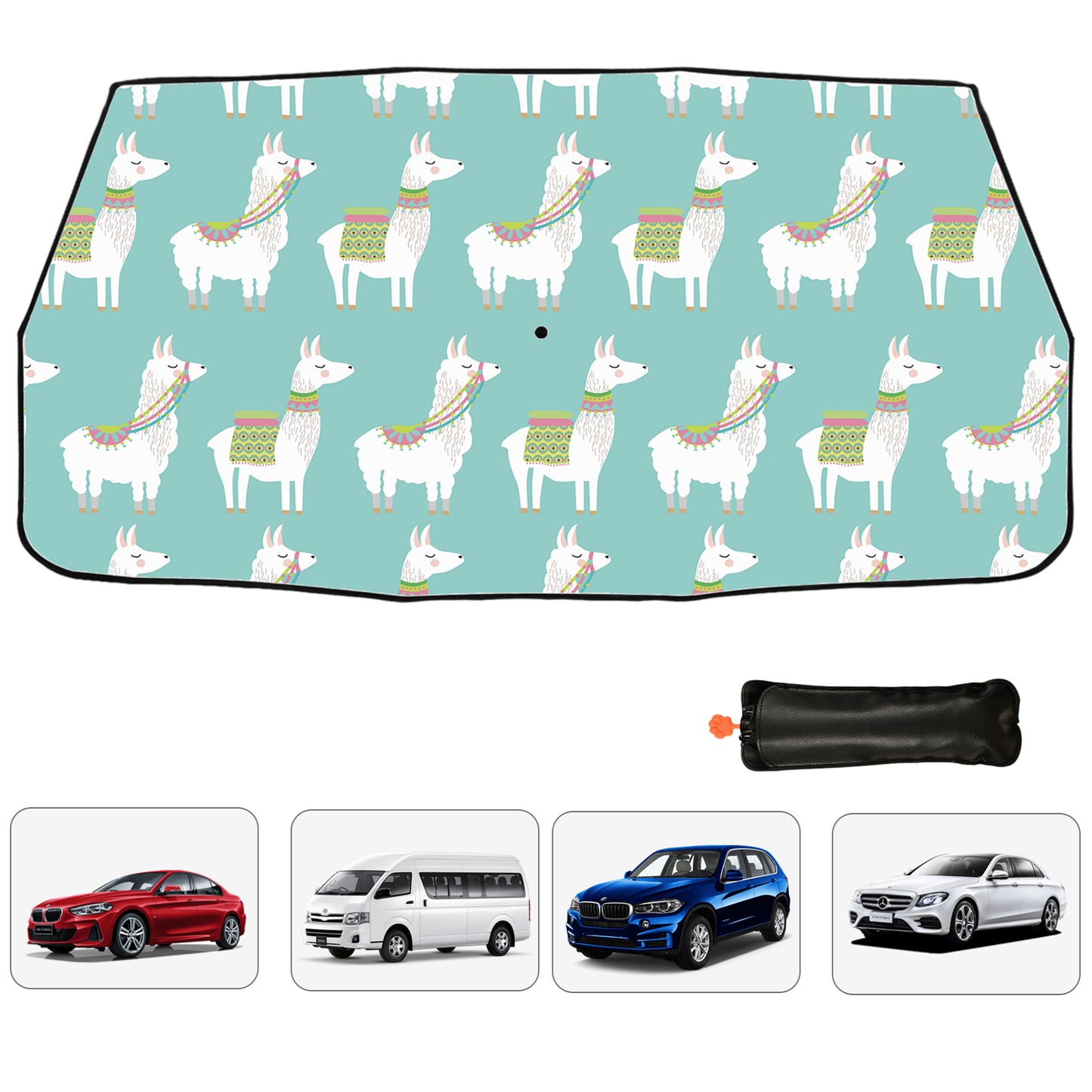 Alpaca Car Windshield Sun Shade Umbrella