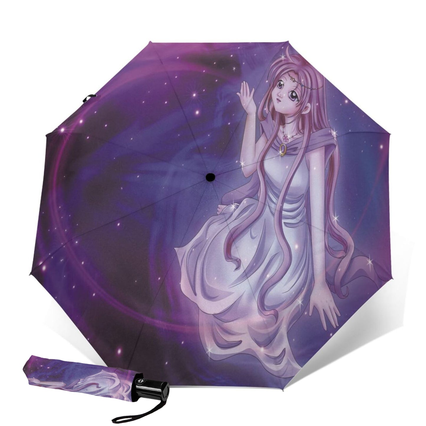 Anime Girl Foldable Travel Umbrella