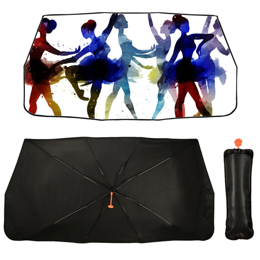 Ballet Dancer Car Windshield Sun Shade Umbrella