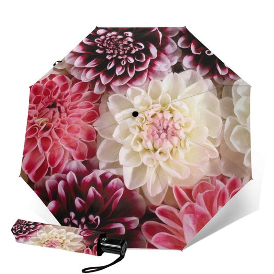 Beautiful Flowers Printed Compact Umbrella