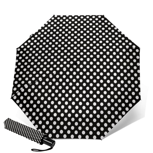 Black And White Polka Dot Foldable Umbrella