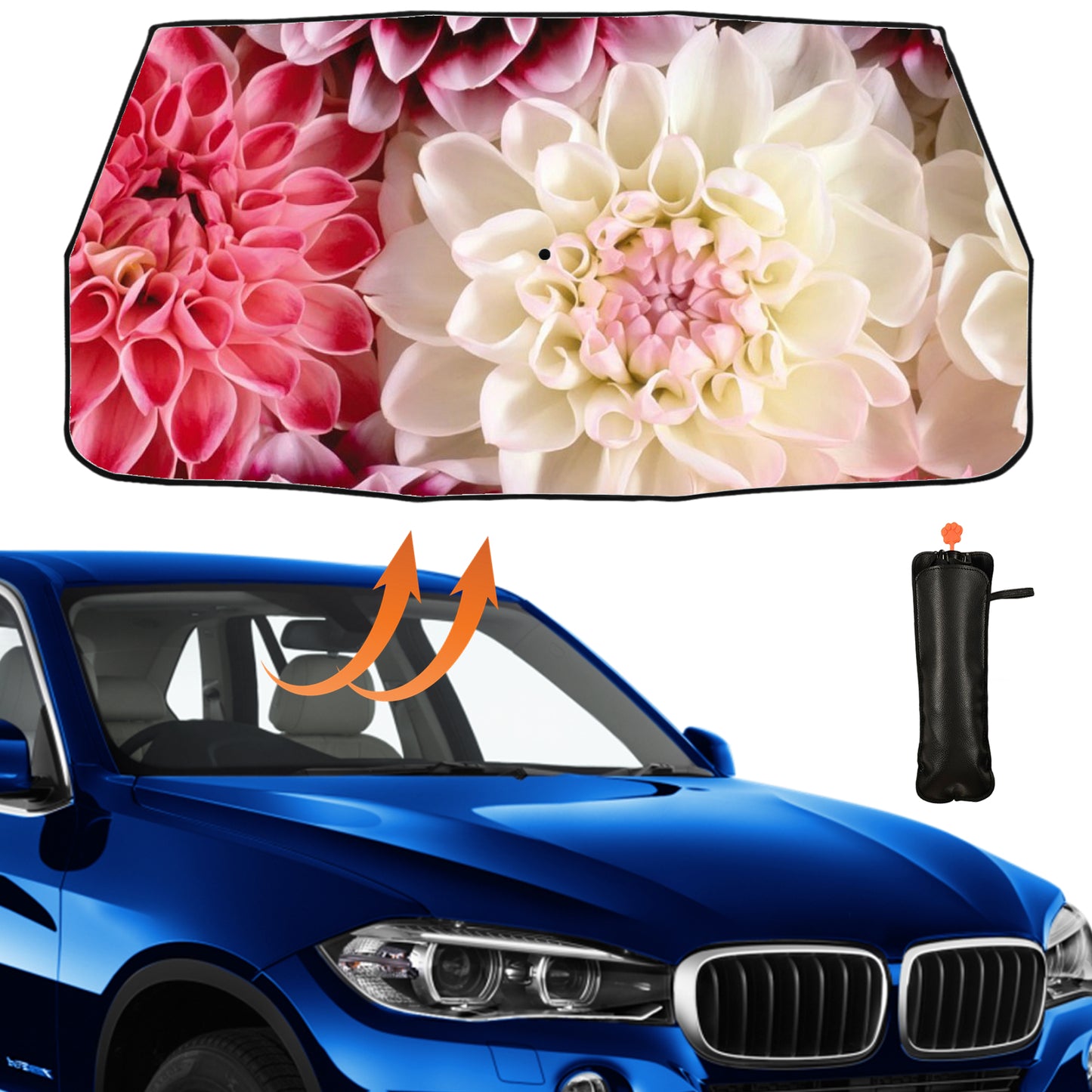 Blooming Flowers Car Windshield Umbrella