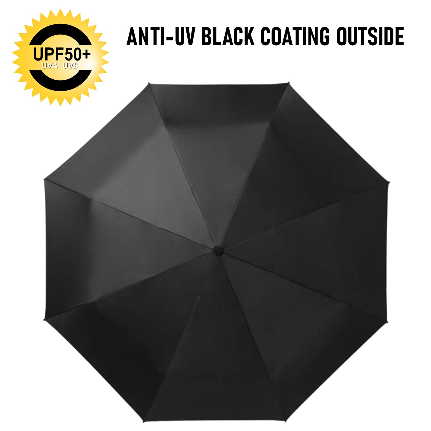 Folding UV Umbrella With Skull Print Inside