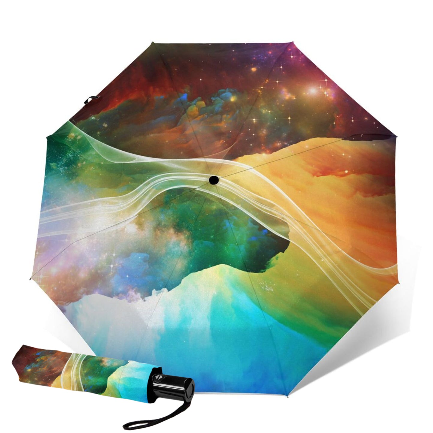 Starry Night Design Compact Travel Umbrella