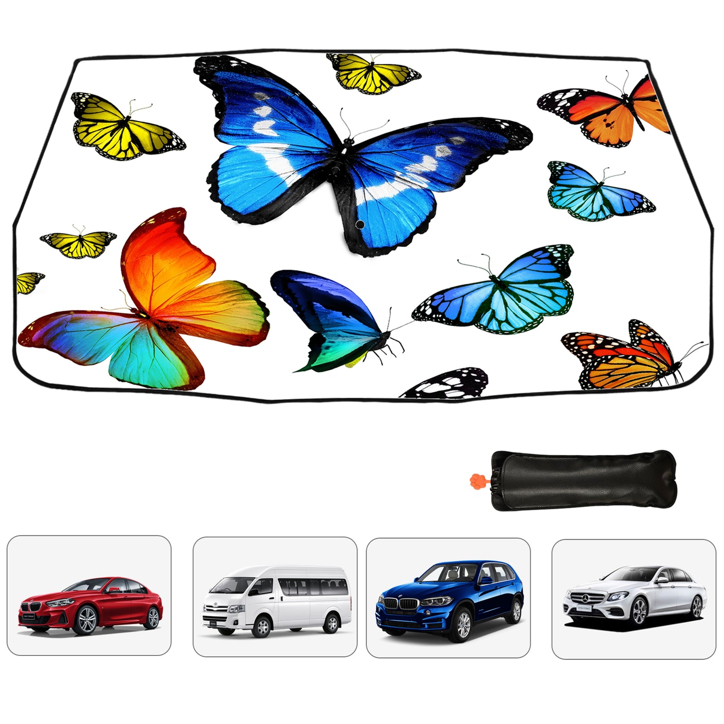 Classic Butterfly Car Sunshade Umbrella