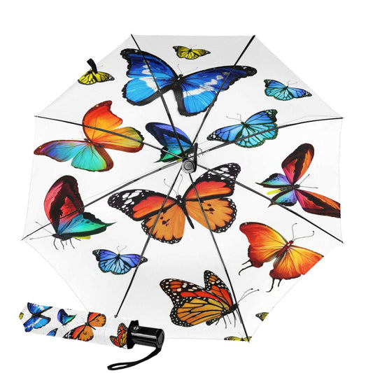 Compact UV Umbrella With Butterfly Design Inside