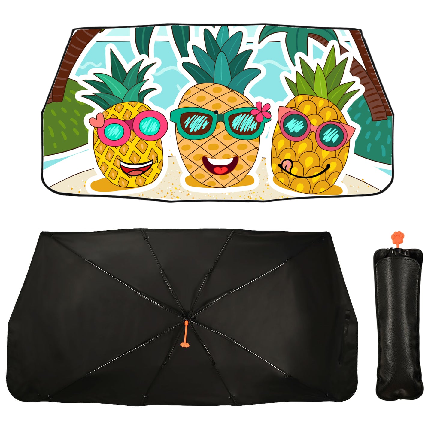 Pineapple Foldable Car Windshield Sun Shade